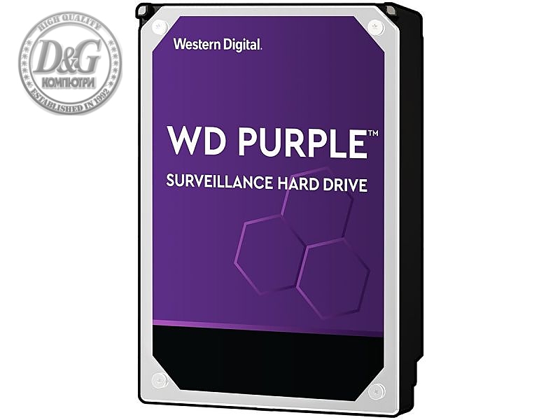 Хард диск WD Purple, 6TB, 256MB, SATA 3, WD62PURZ